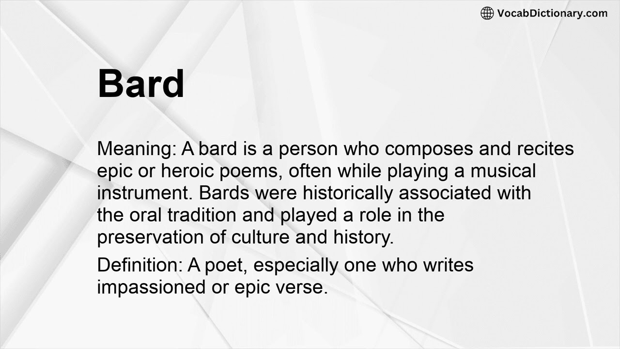 Bard Meaning