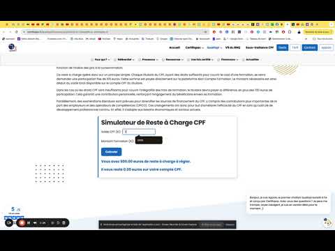Tutoriel sur le Reste à Charge CPF - Comment ça fonctionne  ?