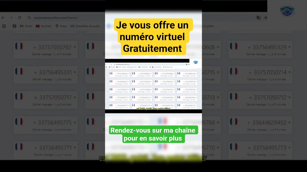 Obtenez votre numéro virtuel Gratuitement !